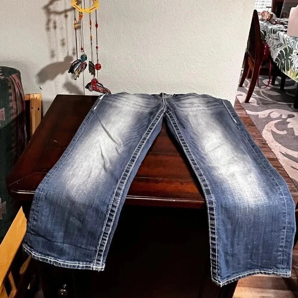 EUC Vigoss Chelsea Capri Size 3/4 Length 21 Rolled cuff or 22 Straight #J11 - Picture 7 of 9